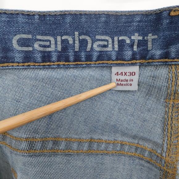 Carhartt Jeans Mens 44x30 Blue Denim Rugged Flex Relaxed Casual‎ Workwear - Picture 3 of 16